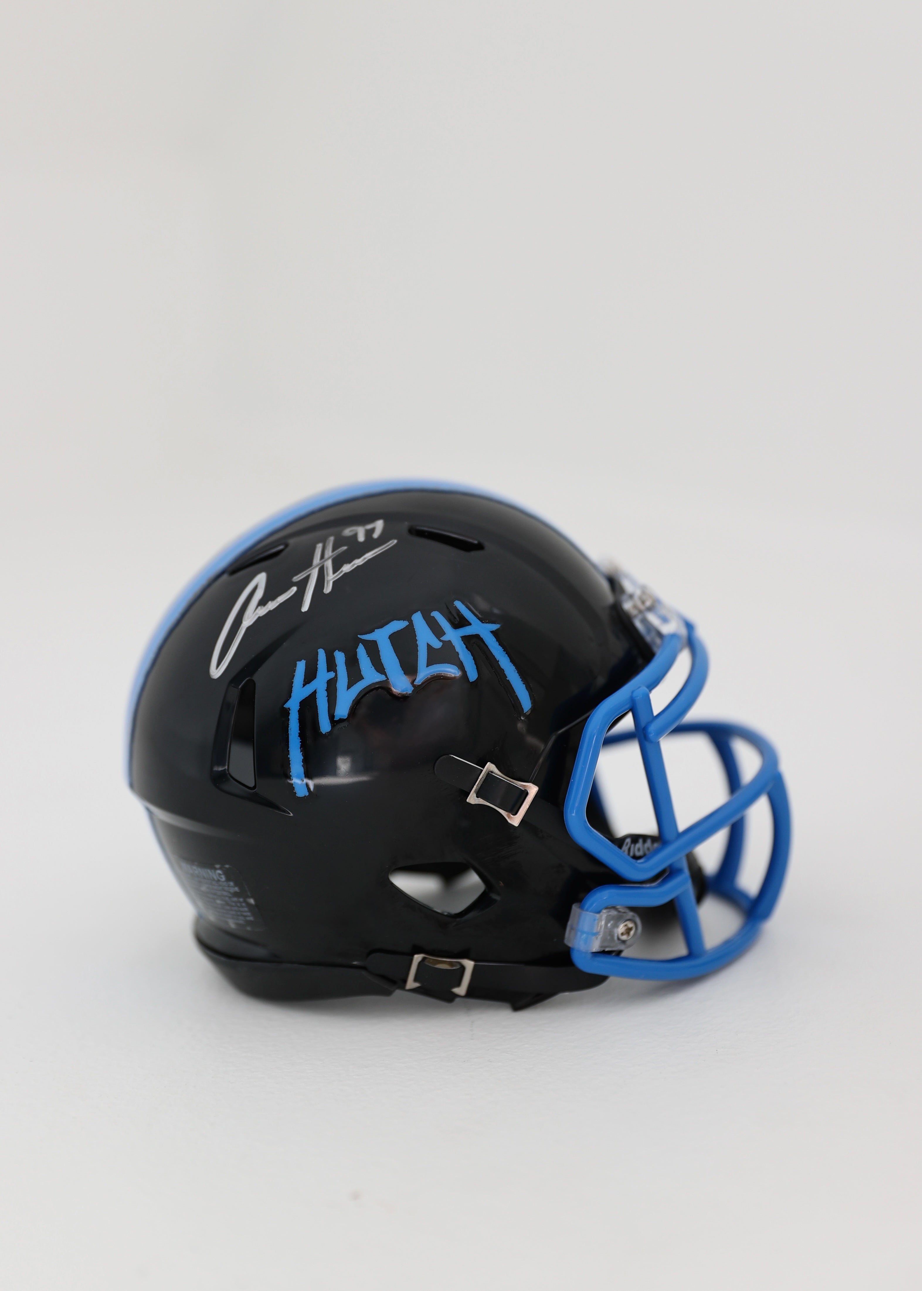 fcs mini football helmets Aidan Hutchinson Autographed Riddell Mini Helmet