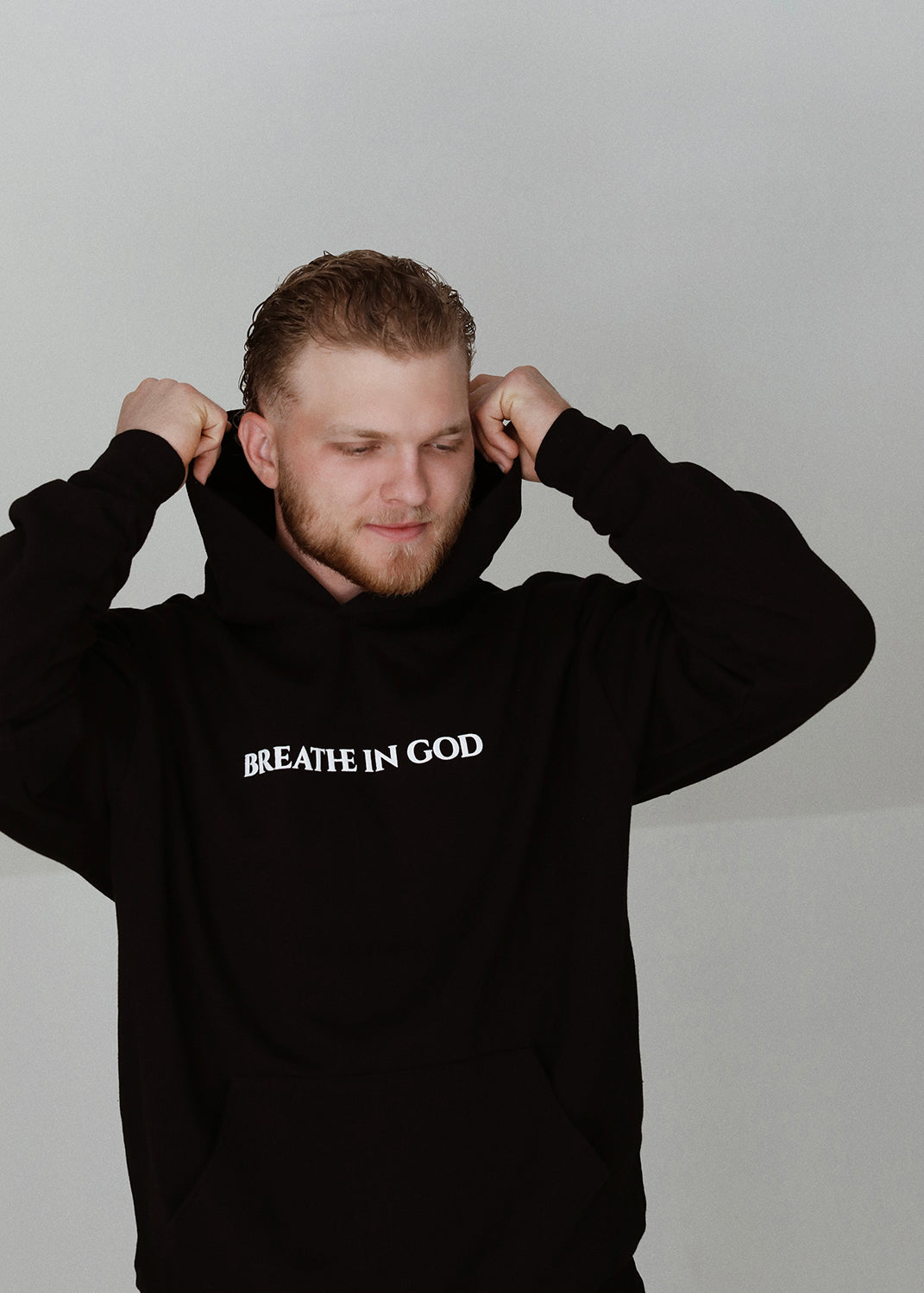 PREMIUM Breathe In God Hoodie - Black