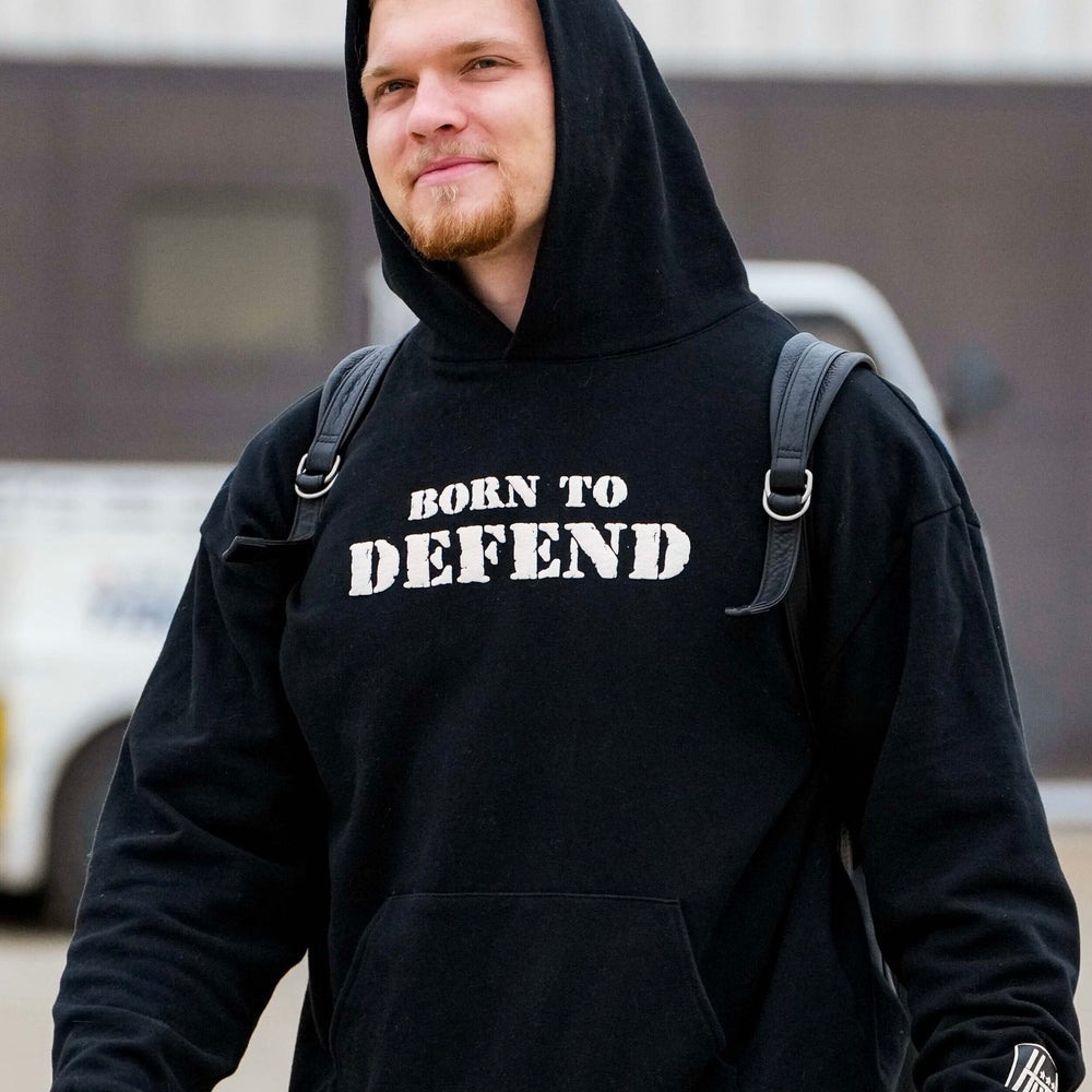 
                  
                    PREMIUM Born to Defend Hoodie
                  
                