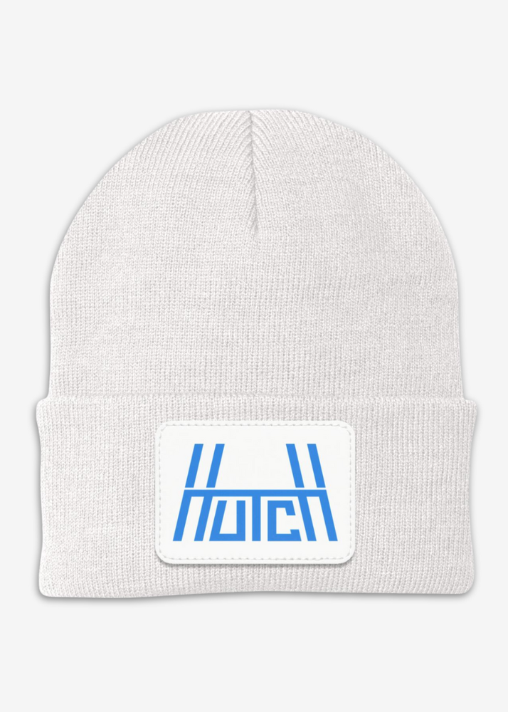White Hutch Beanie - White Patch