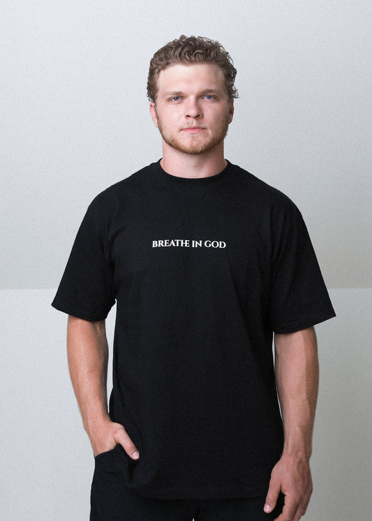 Aidan Hutchinson's Breathe In God Tee - Official merchandise from the House of Hutch.