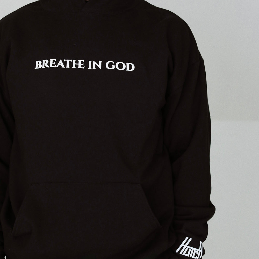 PREMIUM Breathe In God Hoodie - Black