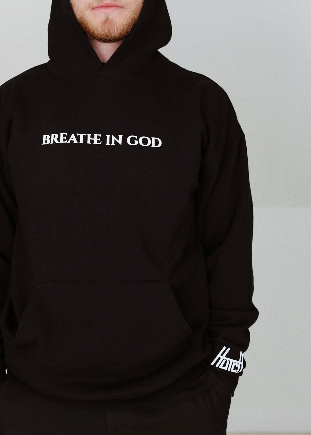 PREMIUM Breathe In God Hoodie - Black