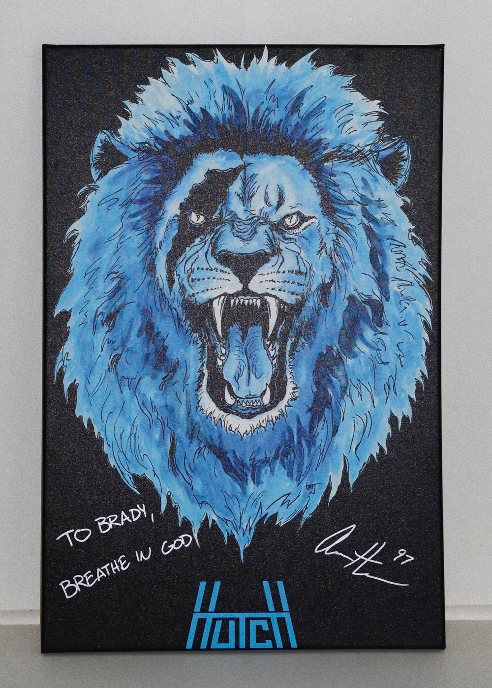 Aidan Hutchinson Detroit Lions Signed Canvas