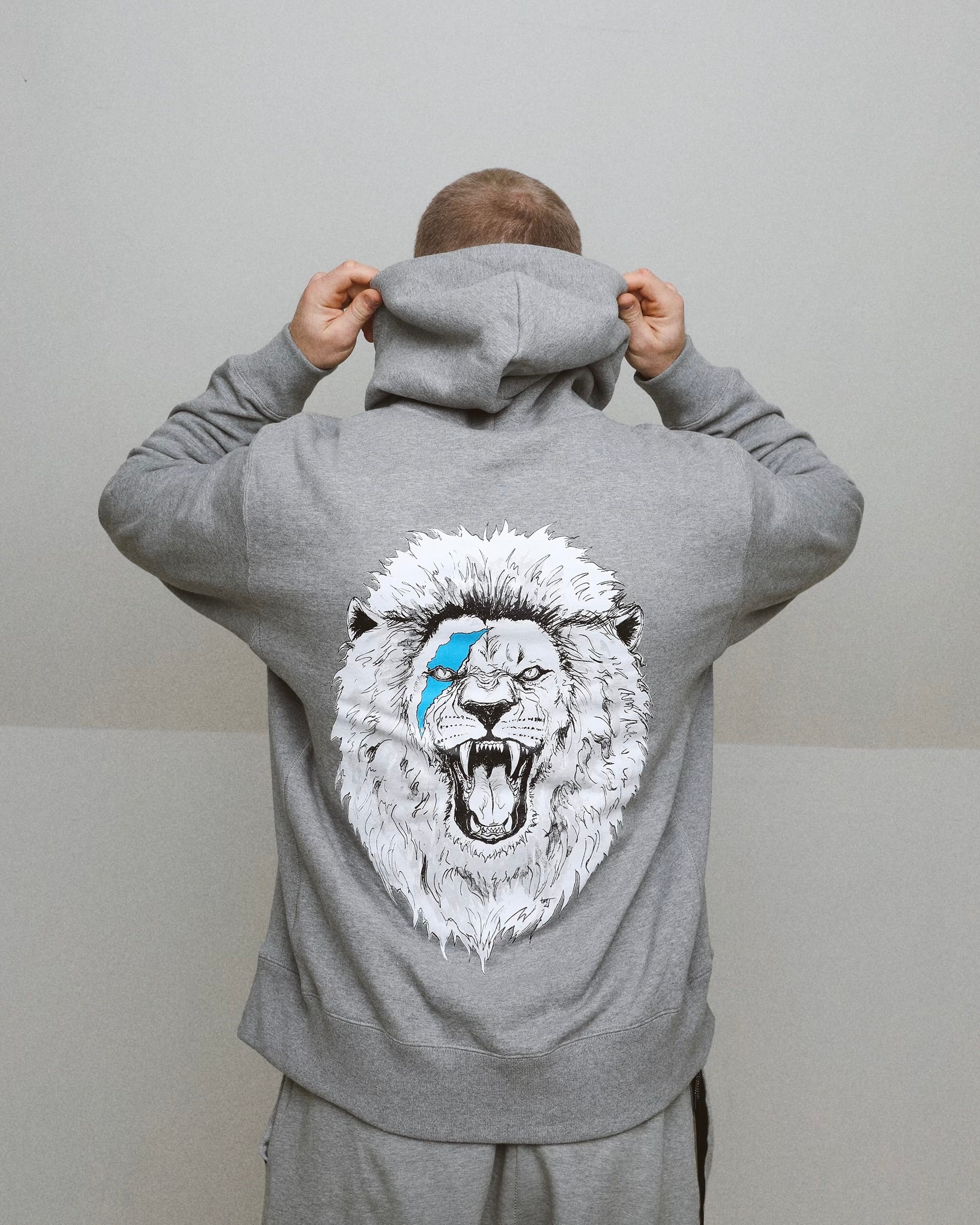 White hotsell lion hoodie