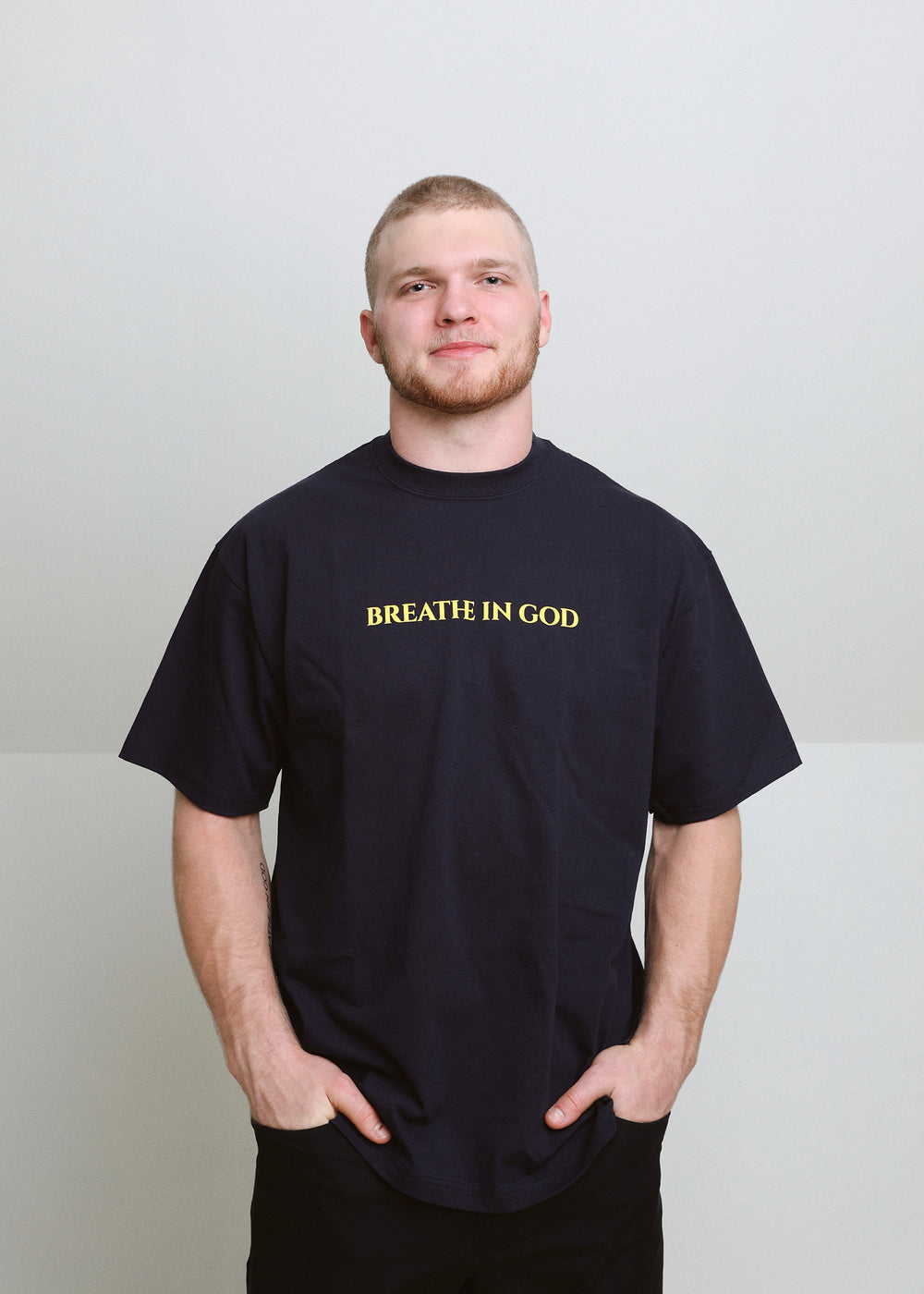 PREMIUM Breathe In God Tee - Blue