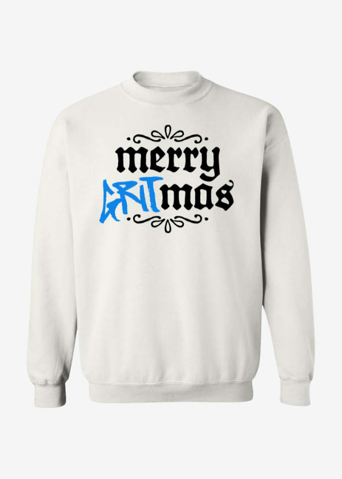 Merry Gritmas Crewneck - White