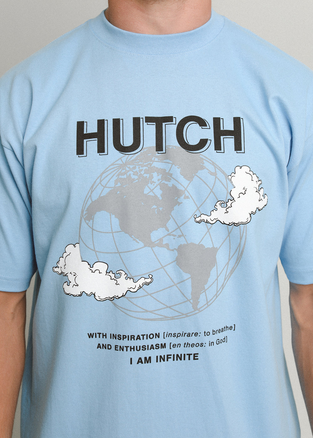 Aidan Hutchinson Blue Global T-Shirt: Shop Official Merchandise from The House of Hutch