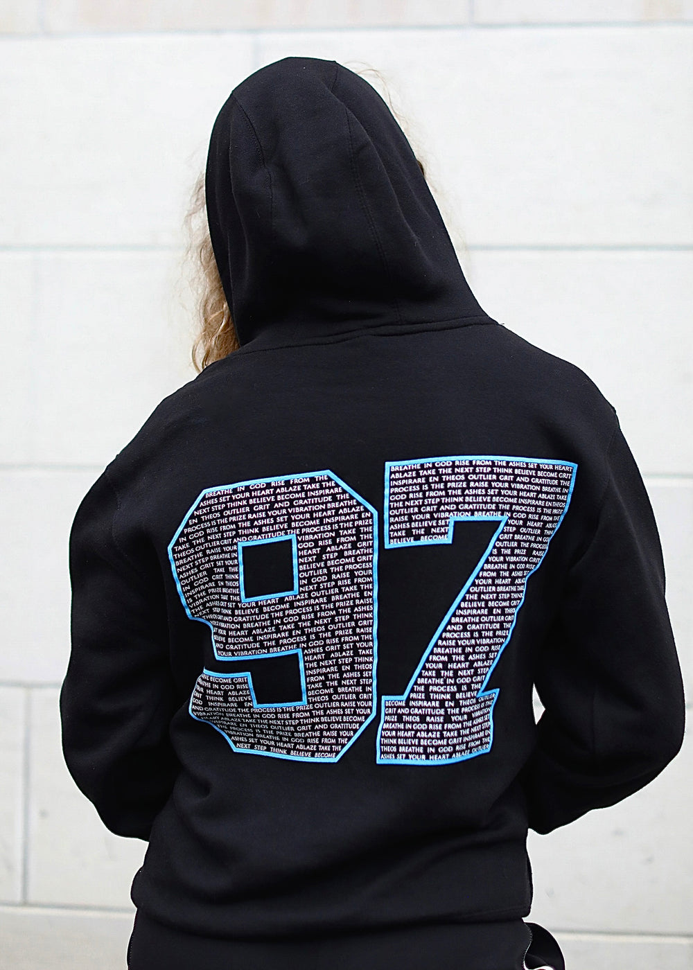 PREMIUM Mantra Jersey Hoodie - Black