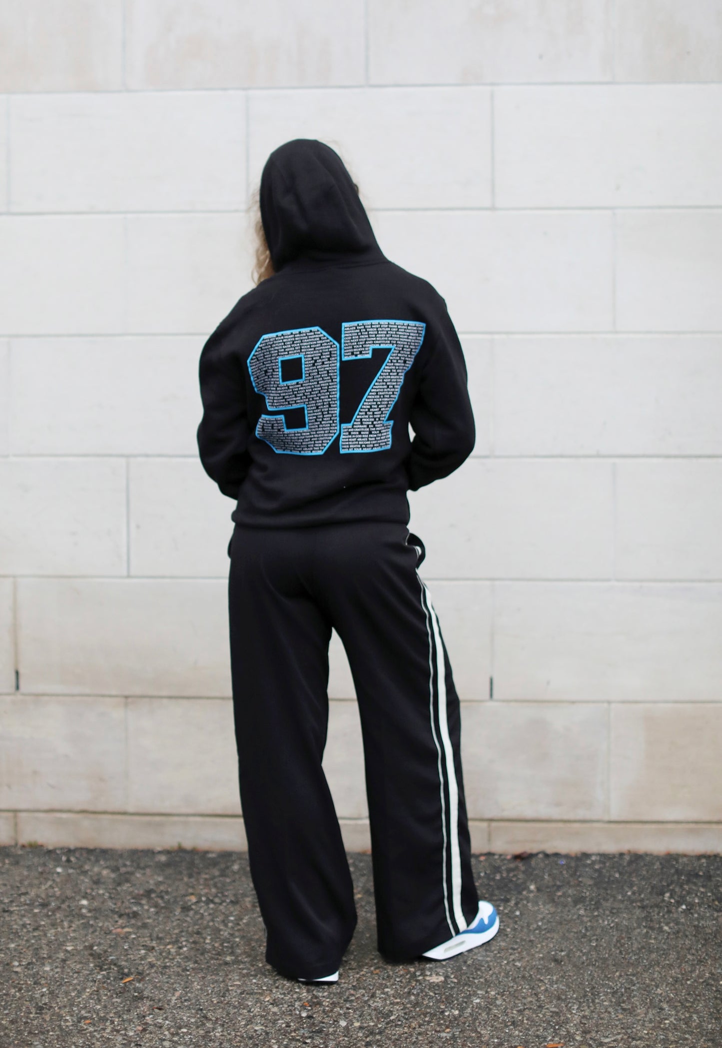 PREMIUM Mantra Jersey Hoodie - Black